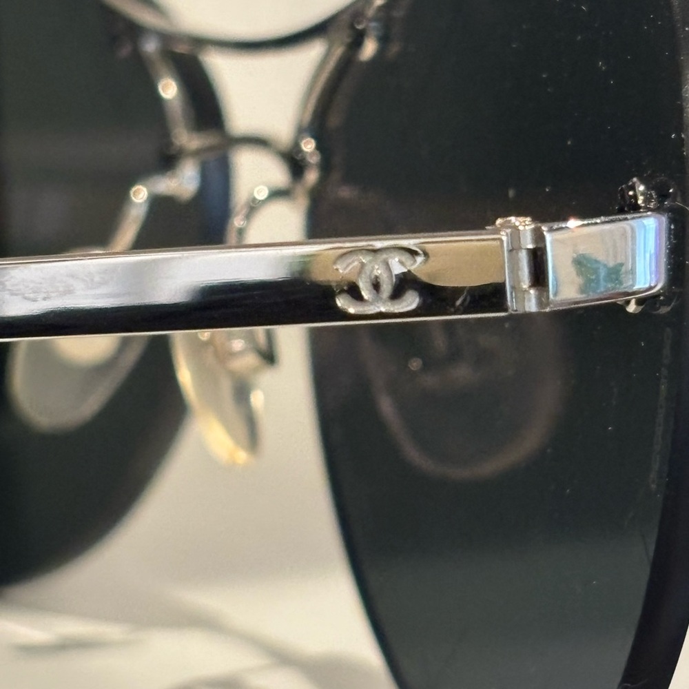CHANEL
Silvertone Metal And Purple Tinted Sunglasses-4218 - Picture 3 of 6